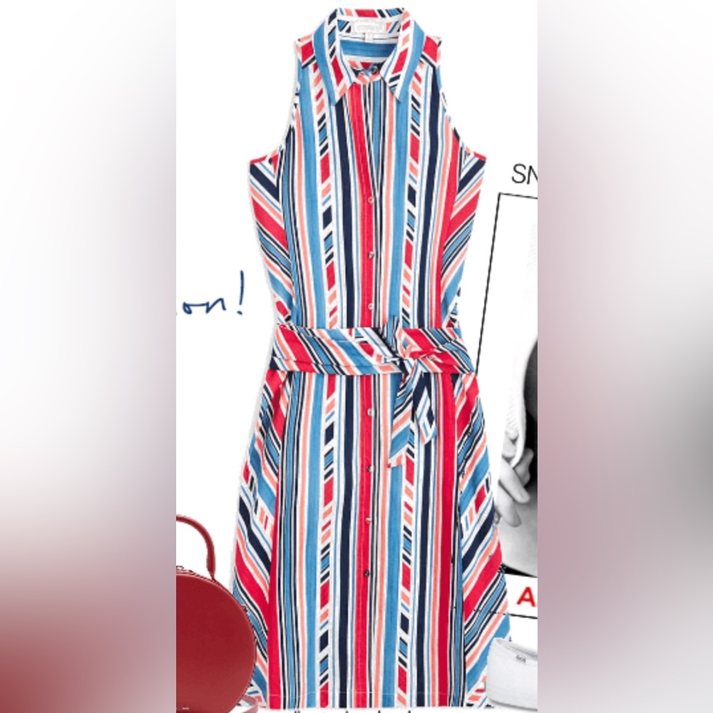 Etcetera Jackson Chevron Stripe Dress Size 8